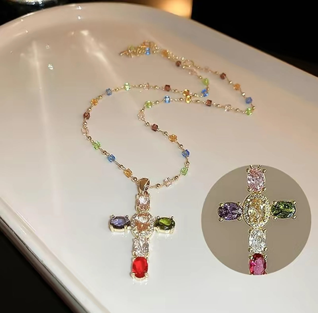 Celesta Cross Necklace