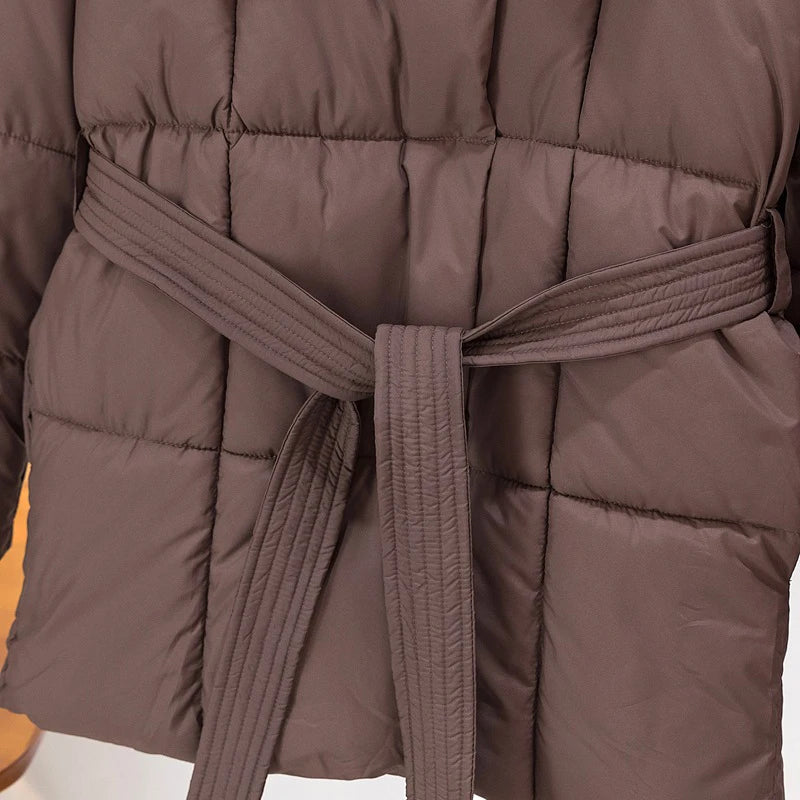 Belted Winter Puffer Jacket