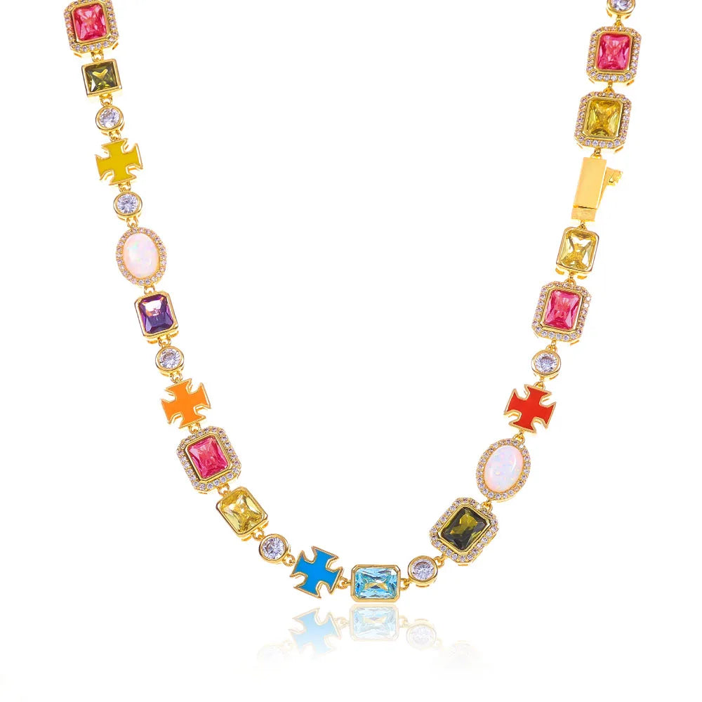 Enamel Cross Necklace