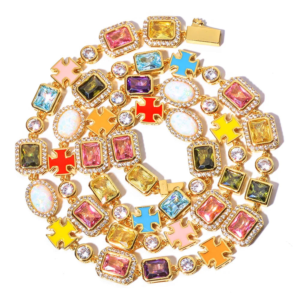 Enamel Cross Necklace