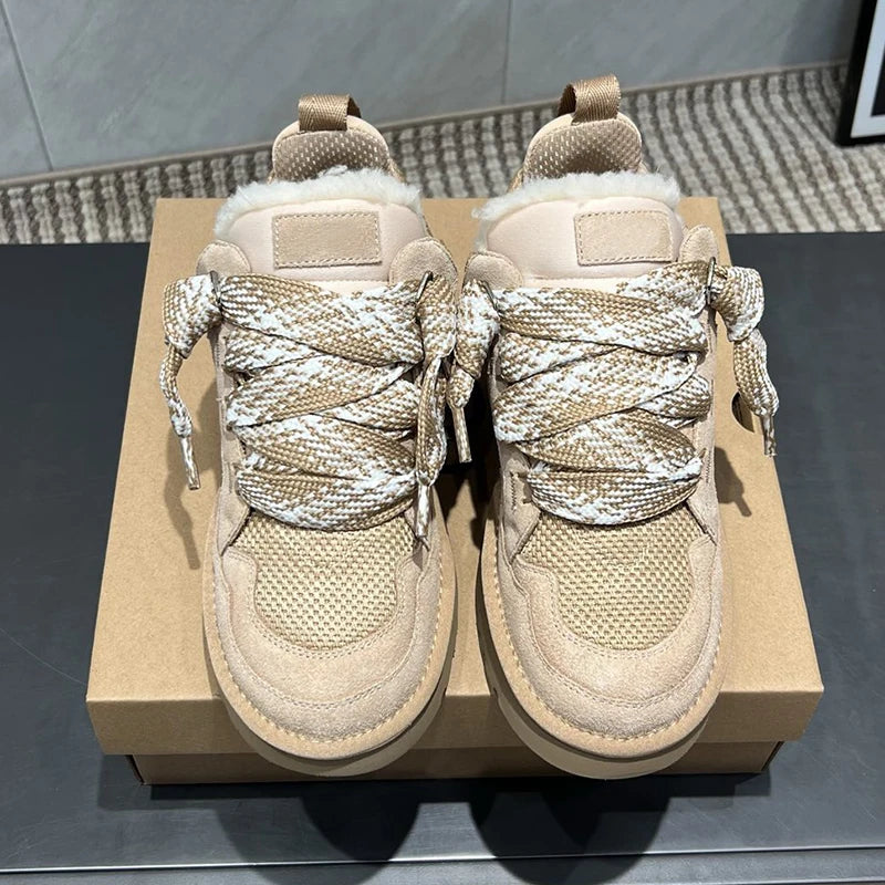 Winter Fur-Lined Sneaker Boots