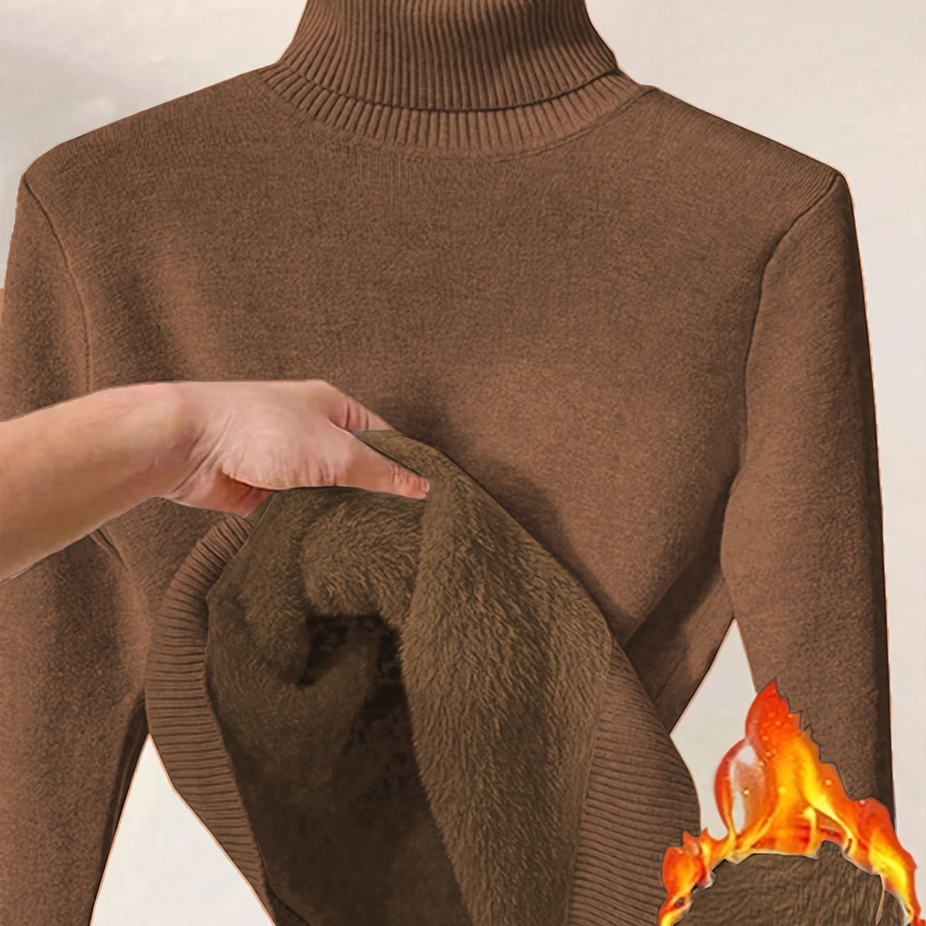 Elegant High-Neck Winter Sweater