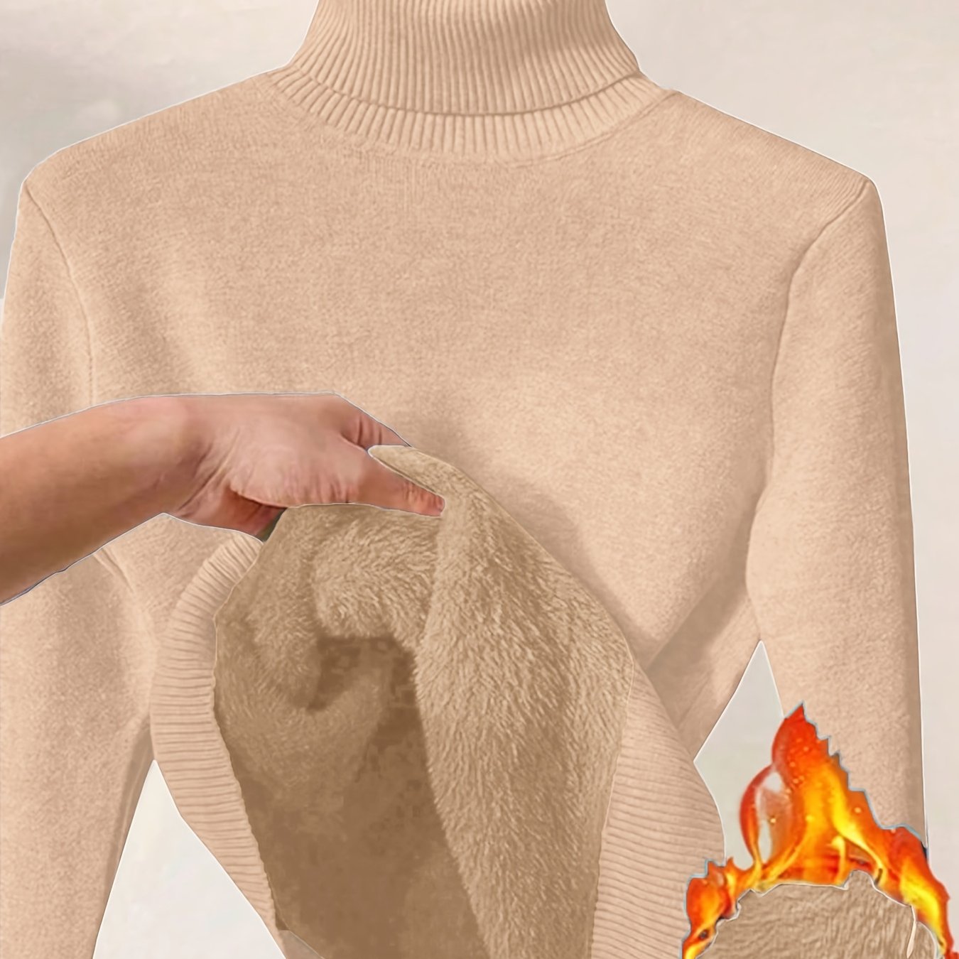 Elegant High-Neck Winter Sweater