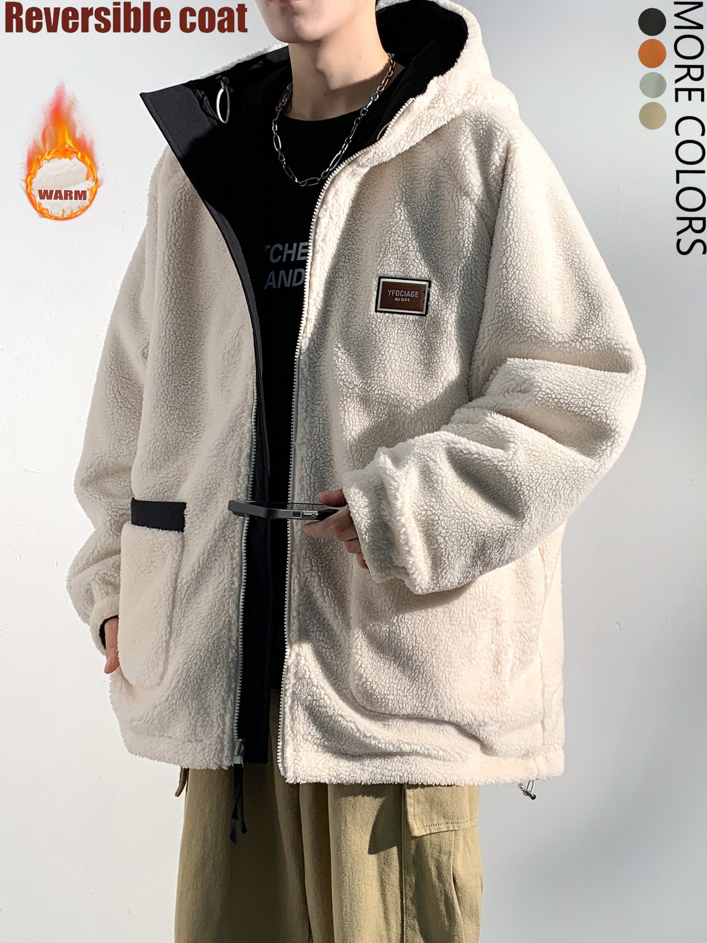 Reversible Embroidered Fleece Jacket