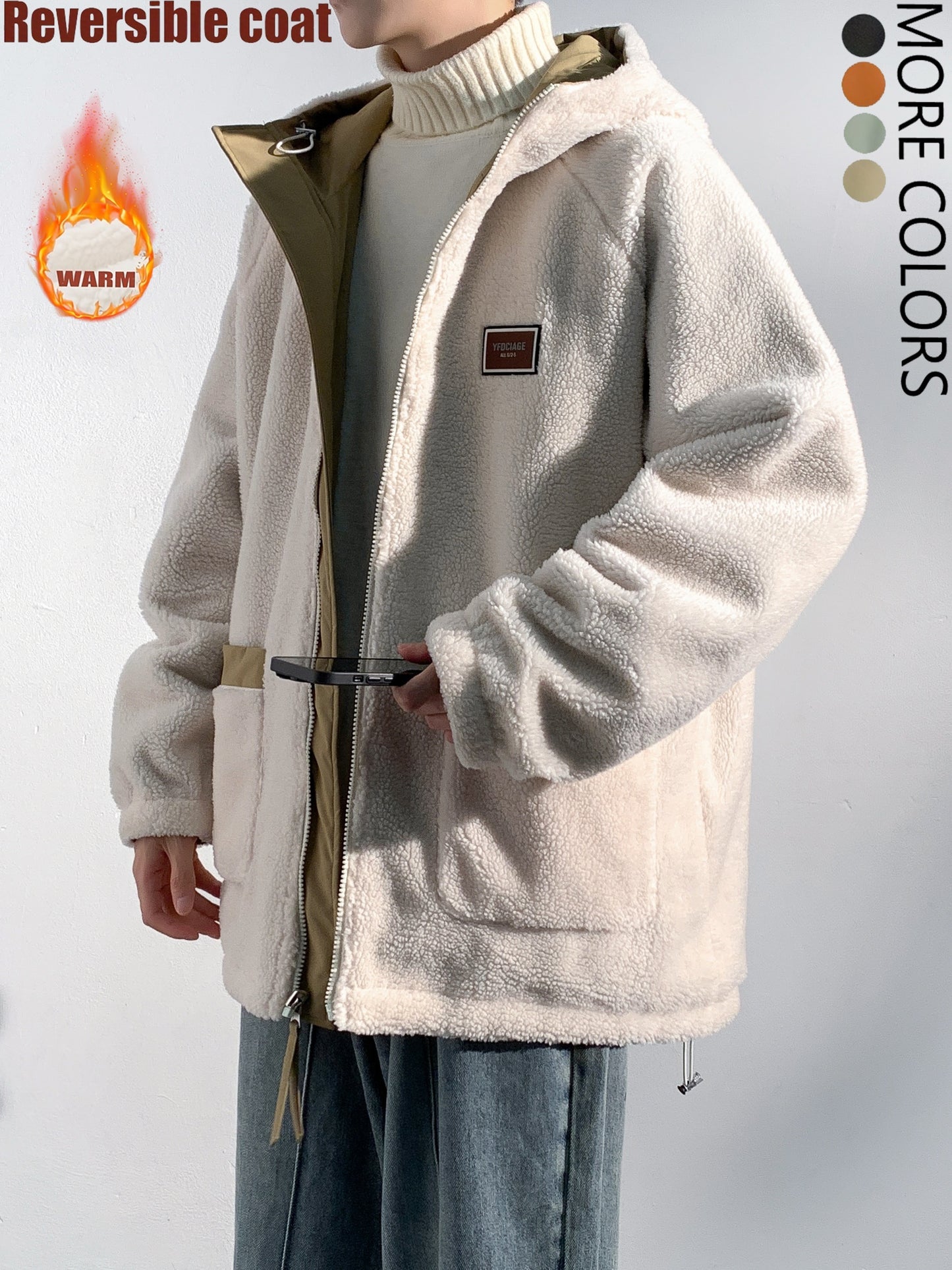 Reversible Embroidered Fleece Jacket