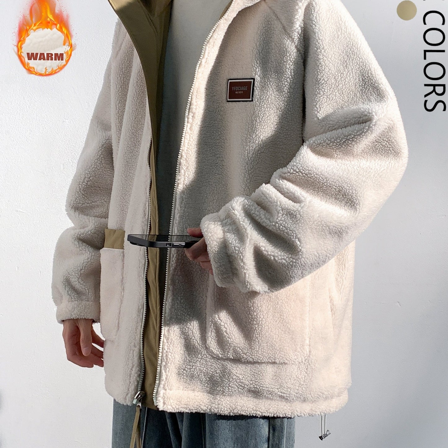 Reversible Embroidered Fleece Jacket