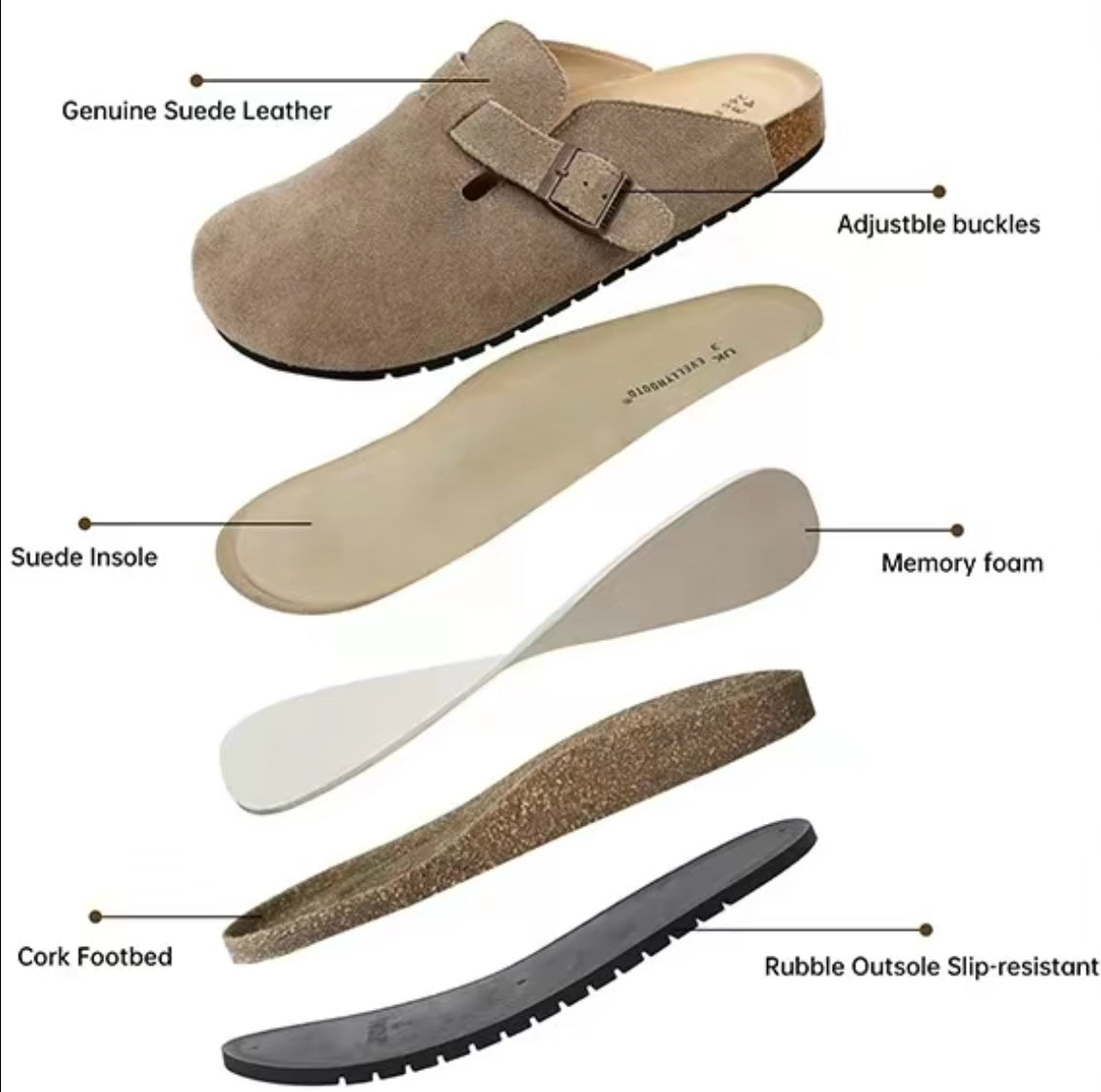 Crestar Suede Clog Mules