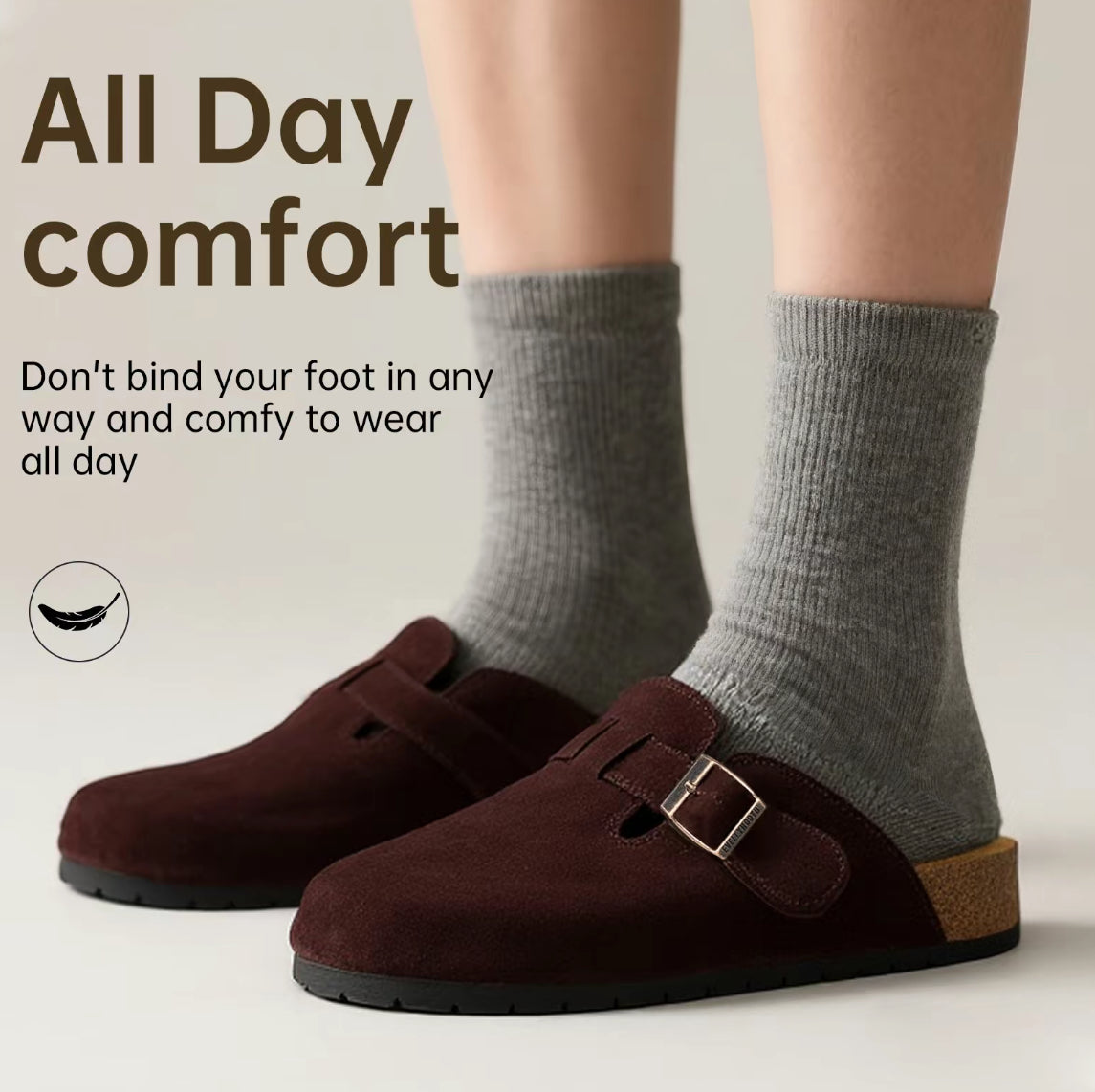 Crestar Suede Clog Mules