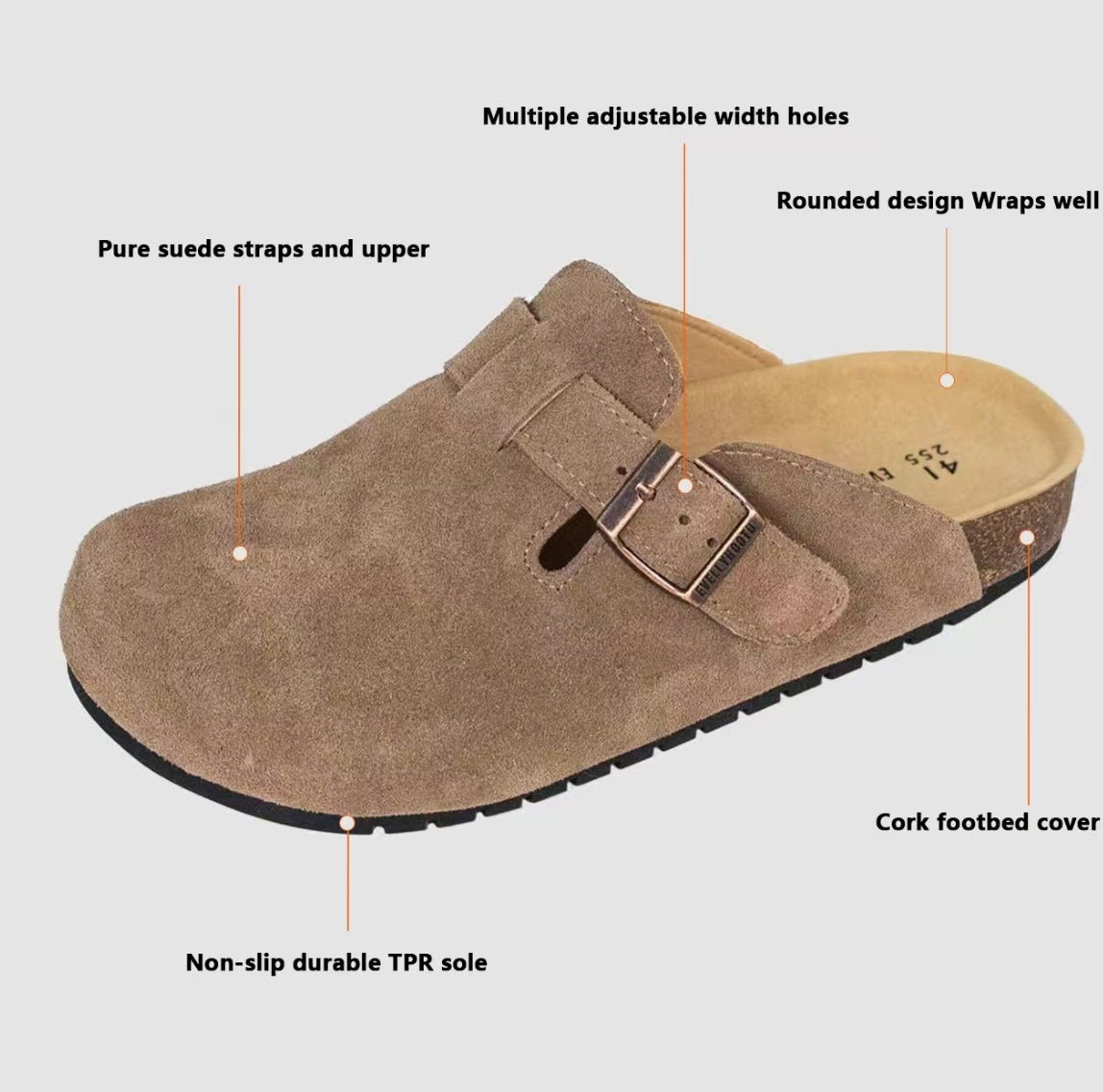 Crestar Suede Clog Mules