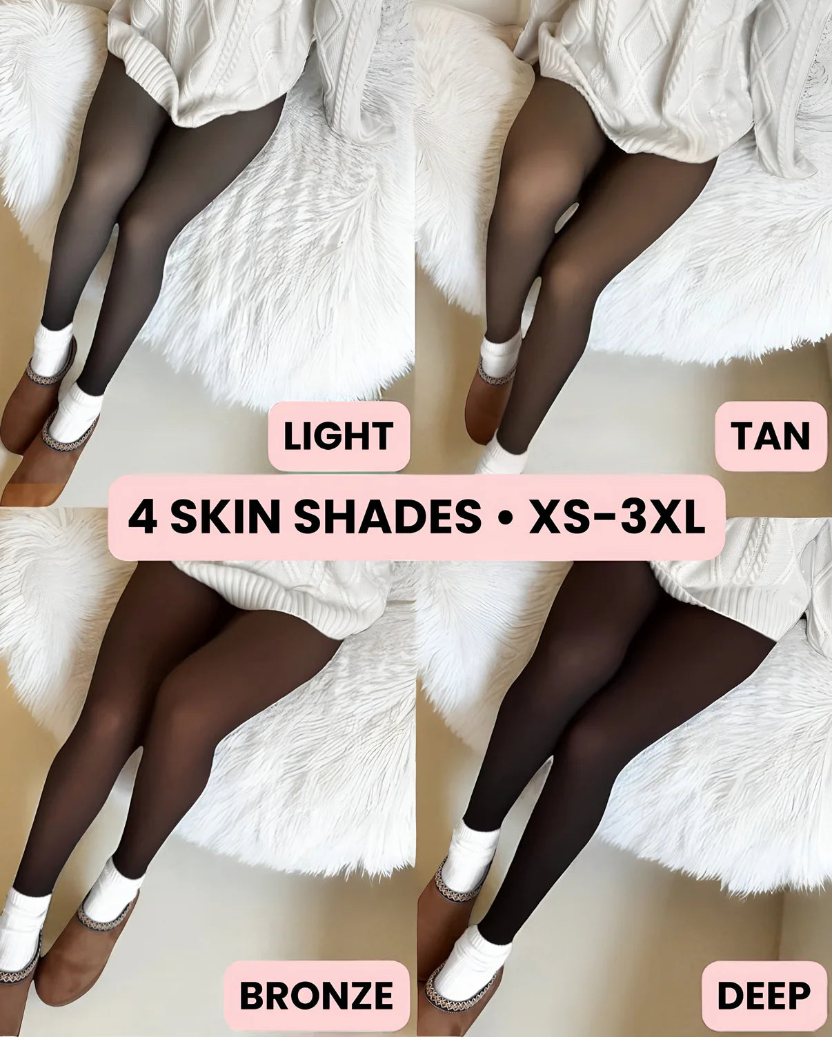 Invisible Fleece Warm Tights