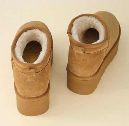 Cozy Platform Mini Winter Boots