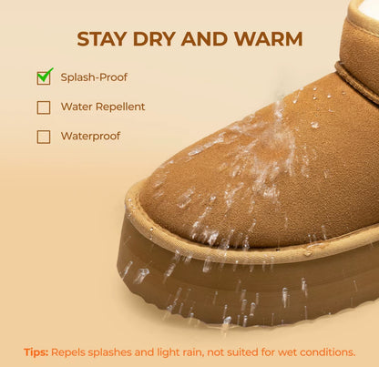 Cozy Platform Mini Winter Boots