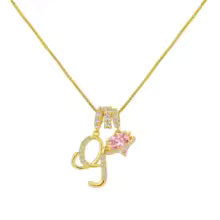 Arielle Initial Charm Necklace