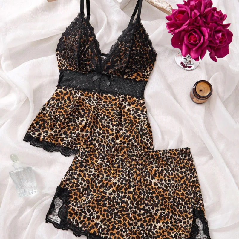 Lace Trim Lounge Set