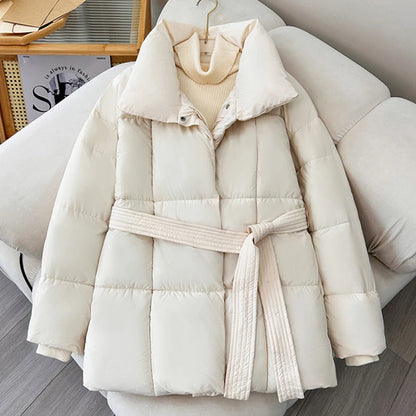 Belted Winter Puffer Jacket