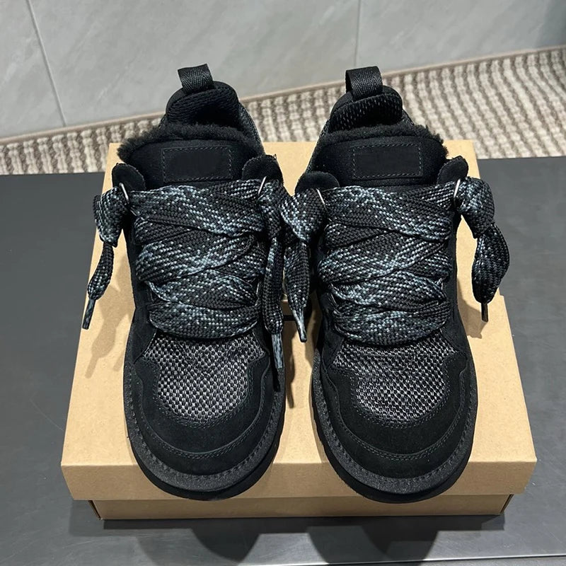 Winter Fur-Lined Sneaker Boots