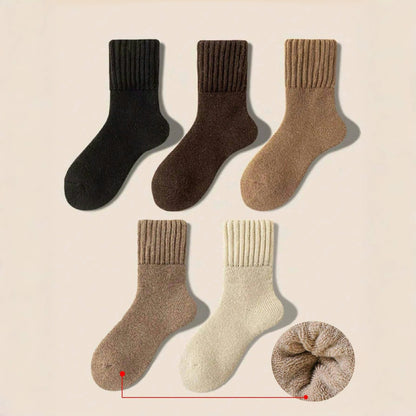 5pair WarmKnit Crew Socks