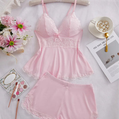 Lace Trim Lounge Set