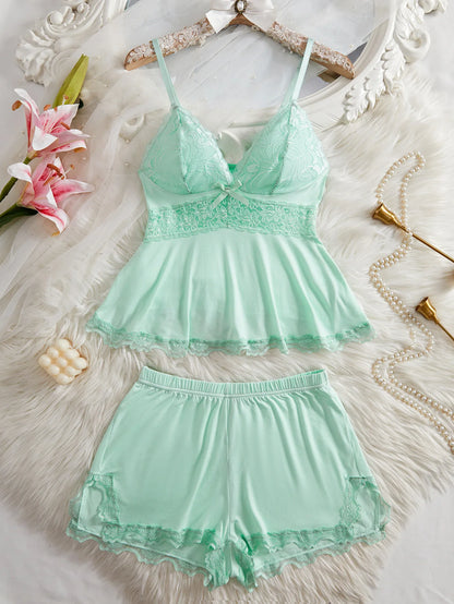 Lace Trim Lounge Set