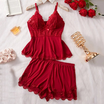 Lace Trim Lounge Set