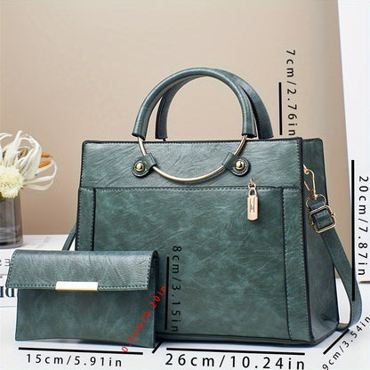 Amara Letter Print Tote Set