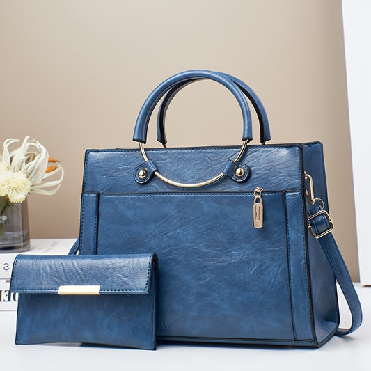 Amara Letter Print Tote Set