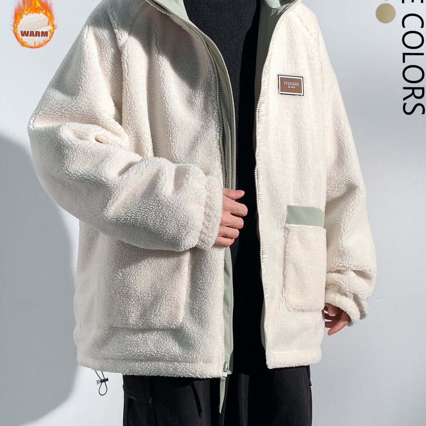 Reversible Embroidered Fleece Jacket