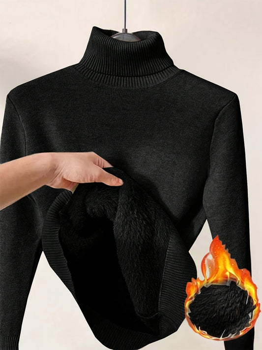 Elegant High-Neck Winter Sweater